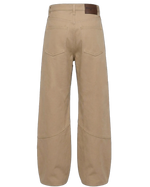 Beige Asymmetric Jeans